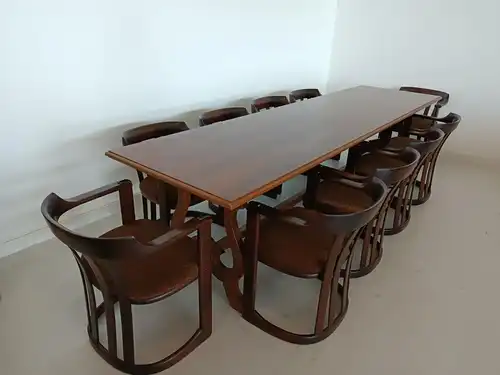 7104-60er Jahre Stil-Besprechungstisch-Esstisch-Rittertisch-Tisch-3Meter Länge