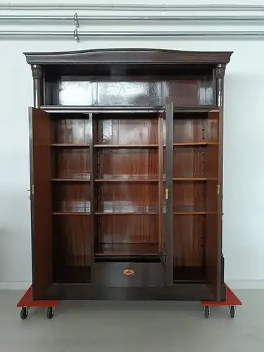 H60221-Art Deco Bücherschrank-Kasten-Jugendstilschrank-Art Deco-Schrank-Bücherka