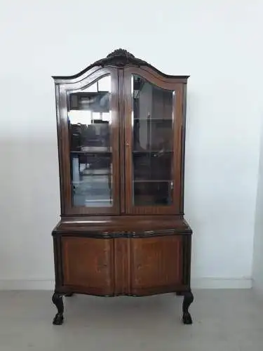 H60008-Barockstilvitrine-Büchervitrine-Barockstil-Vitrinenkasten-Vitrinenschrank