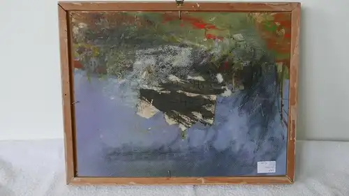 H97-Gemälde-Bild-Ölgemälde-Öl auf Holz-"der Vogel"-Ölbild-signiert-