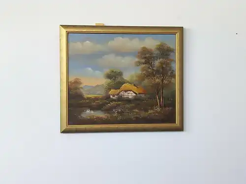 H41-Öl auf Leinen-Landschaftsgemälde-Ölgemälde-Landschaftsbild-Gemälde-Bild