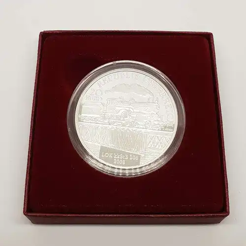 Münze Österreich 20 Euro 2008 Kaiserin Elisabeth Westbahn  PP mit Zertifikat