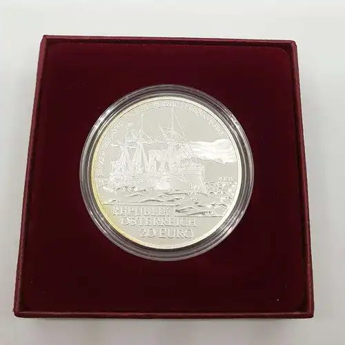 Münze Österreich 20 Euro 2004 SMS Erzh. Ferdinand Max PP mit Zertifikat