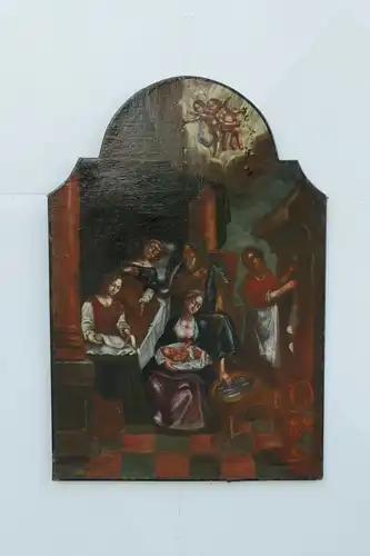 2226D-Barockgemälde-Ölbild-ORIGINAL BAROCK um 1750-Gemälde-Bild-Öl auf Leinen-
