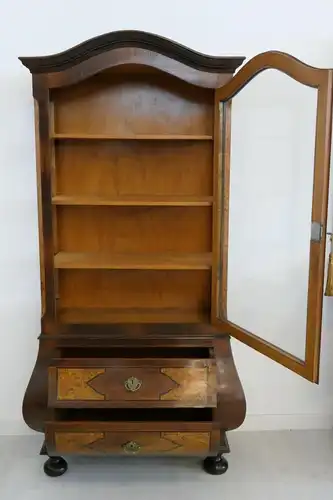 H61007-Barockvitrine-Vitrine-Büchervitrine-Stil um 1920-Vitrine-Kasten-Schrank-