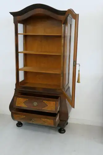 H61007-Barockvitrine-Vitrine-Büchervitrine-Stil um 1920-Vitrine-Kasten-Schrank-