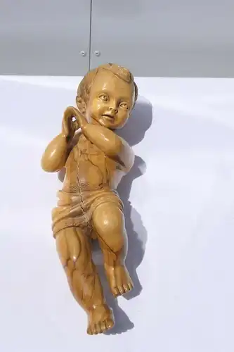 3577D-Figur-geschnitzt-Holz-Skulptur-Kind-betendes Kind-Holzfigur-Andenken-Betle