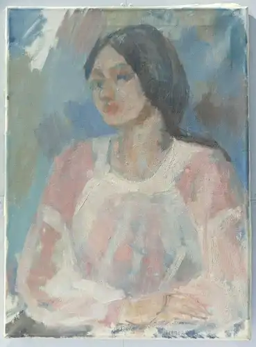 6016-Gemälde-Portrait-Öl auf Leinen-Bild-Ölgemälde-Frauenportrait-Ölbild-Pastell