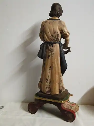 4546-Heiligenfigur-Holzfigur-geschnitzte Figur-Heiliger Josef-Figur-Holzarbeit-