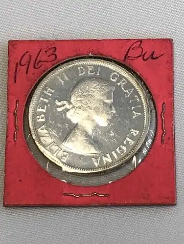 Canada Dollar 1963-Indianer im Kanu-Elizabeth II- DEI GRATIA REGINA