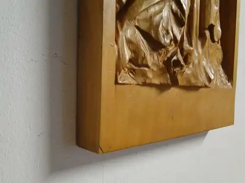 3951D - Holzschnitzerei - Heiliger - Weiser mit Buch - Bauernstube  - Holz