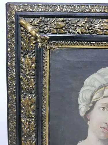3781-Ölgemälde-Öl auf Leinen-Gemälde-Gemälde im Prunkrahmen-gerahmt-Portrait-