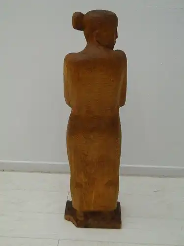 2435D-Holzfigur-Torwächter-Statue-Skulptur-geschnitzte Figur 96 cm hoch-Päarchen