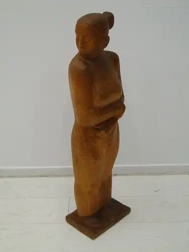 2435D-Holzfigur-Torwächter-Statue-Skulptur-geschnitzte Figur 96 cm hoch-Päarchen