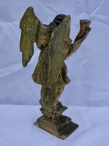 5693D-Engel-Figur- Holzfigur-geschnitzter Engel-bemalter Holzengel-Holzengel-ges