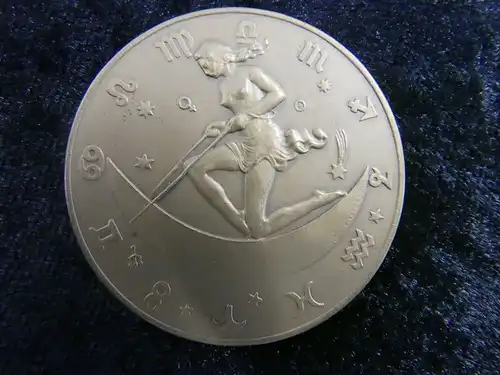 Kalendermedaille-Münze-Versilbert-Sammlermünze-Medaille-1957