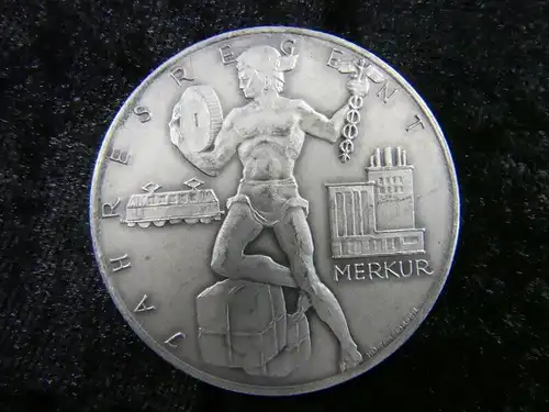 Kalendermedaille-Münze-Versilbert-Sammlermünze-Medaille-1963