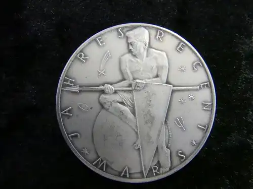 Kalendermedaille-Münze-Bronze Versilbert-Sammlermünze-Medaille-1960