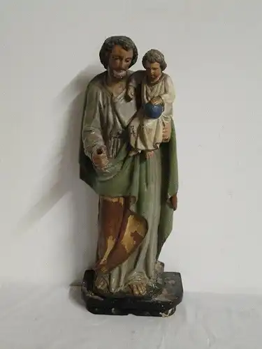 5350D-Holzfigur-handgeschnitze Figur-Hl.Josef-Heiligenfigur-geschnitzt