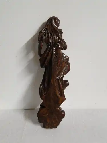 5340D-Holzfigur-Madonna mit Jesus Kind-Weichholz-handgeschnitze Figur-Heilige Ma