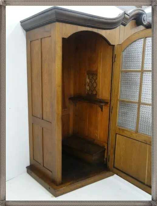 2030-Beichtstuhl-Confessional-Kircheneinrichtung-geschlossener Beichtstuhl-3teil 8