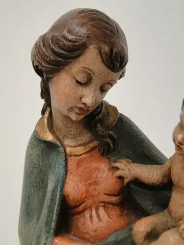 3559-Holzfigur-handgeschnitze Figur-Madonna-Heilgenfigur-