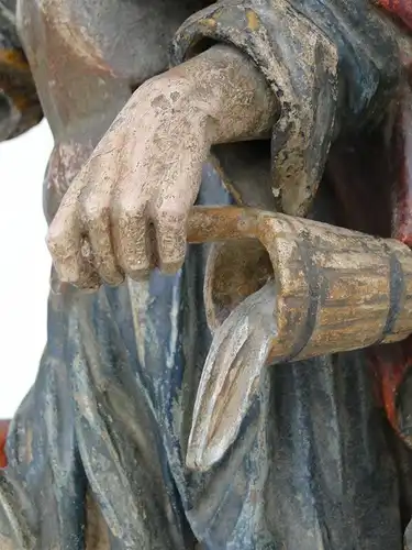 5255D-Holzfigur-Heiliger Florian-Figur-handgeschnitzte Figur-Heiligenfigur-gesch