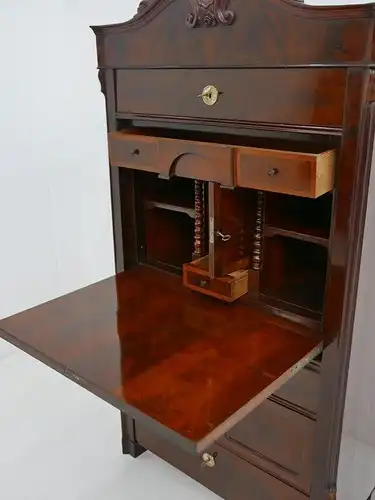 4332-Kasten-Schrank-Sekretär-Mahagoni-Schreibtisch