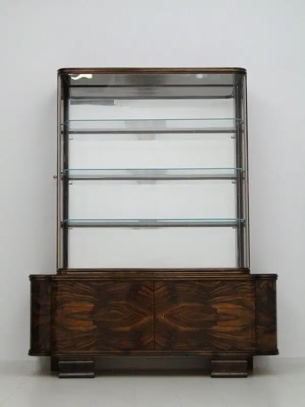 4641D-Art Deco Vitrine-Vitrinenschrank-Art Deco-Glasvitrine-Vitrine-Art Deco Vit 1