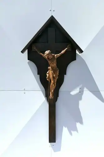 5718D-Jesus-Figur-Kreuz-Schnitzerei-Kruzifix-Holzkreuz-Jesus am Kreuz-Holzjesus-