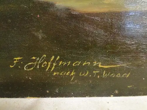 KS-H326-Ölgemälde-Bild-Öl auf Holz-Hoffmann Gemälde-Ölbild-Franz Hoffmann