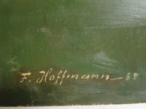 KS-H288-Ölgemälde-Bild-Öl auf Holz-Hoffmann Gemälde-Ölbild-Franz Hoffmann