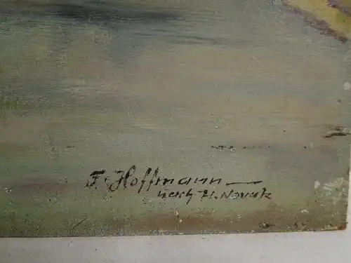 KS-H287-Ölgemälde-Bild-Öl auf Holz-Hoffmann Gemälde-Ölbild-Franz Hoffmann