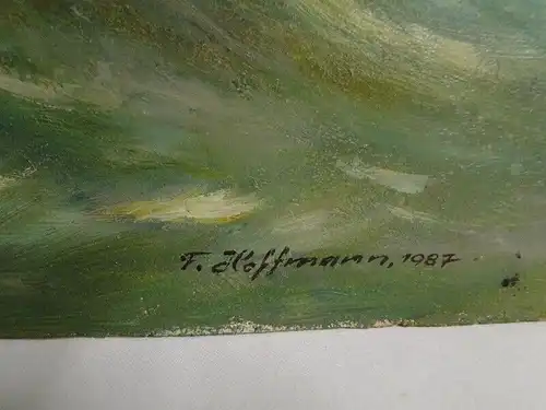 KS-H241-Ölgemälde-Bild-Öl auf Holz-Hoffmann Gemälde-Ölbild-Franz Hoffmann
