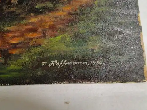 KS-H133-Ölgemälde-Bild-Öl auf Holz-Hoffmann Gemälde-Ölbild-Franz Hoffmann
