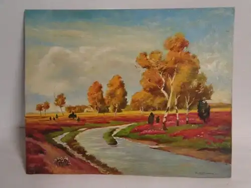 KS-H126-Ölgemälde-Bild-Öl auf Holz-Hoffmann Gemälde-Ölbild-Franz Hoffmann