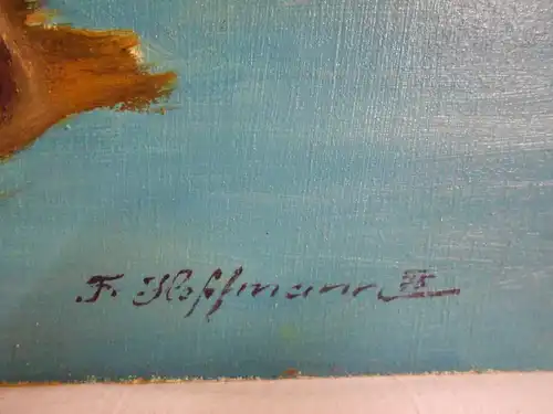KS-H47 -Ölgemälde-Bild-Öl auf Holz-Hoffmann Gemälde-Ölbild-Franz Hoffmann