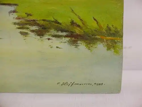 KS-H3-Ölgemälde-Bild-Öl auf Holz-Hoffmann Gemälde-Ölbild-Franz Hoffmann