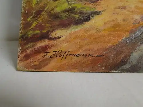 KS-H111-Ölgemälde-Bild-Öl auf Holz-Hoffmann Gemälde-Ölbild-Franz Hoffmann