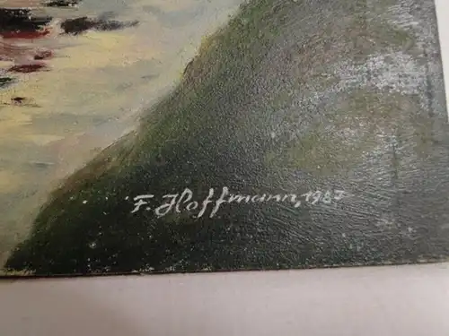 KS-H123-Ölgemälde-Bild-Öl auf Holz-Hoffmann Gemälde-Ölbild-Franz Hoffmann