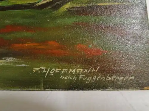 KS-H125-Ölgemälde-Bild-Öl auf Holz-Hoffmann Gemälde-Ölbild-Franz Hoffmann