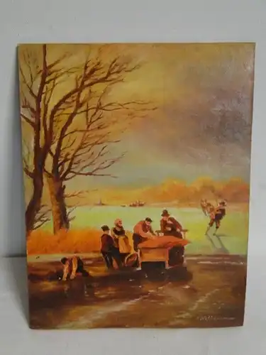 KS-H115-Ölgemälde-Bild-Öl auf Holz-Hoffmann Gemälde-Ölbild-Franz Hoffmann
