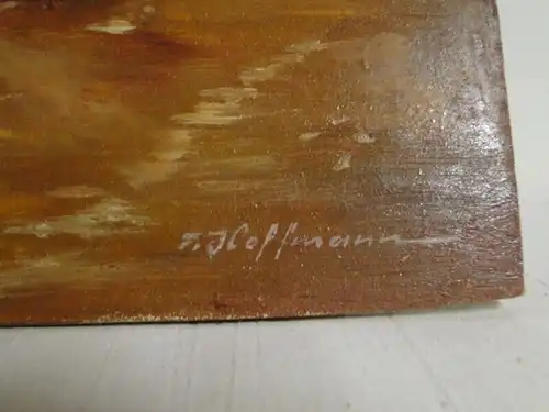 KS-H115-Ölgemälde-Bild-Öl auf Holz-Hoffmann Gemälde-Ölbild-Franz Hoffmann