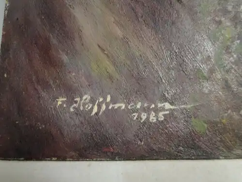 KS-H152-Ölgemälde-Bild-Öl auf Holz-Hoffmann Gemälde-Ölbild-Franz Hoffmann