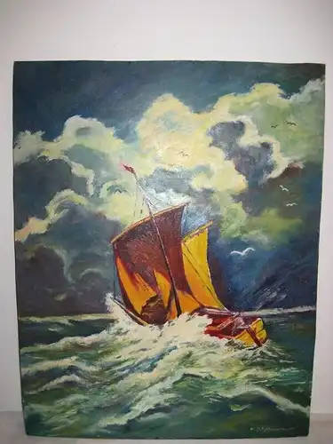 KS-H226-Ölgemälde-Bild-Öl auf Holz-Hoffmann Gemälde-Ölbild-Franz Hoffmann