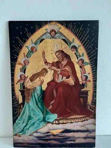 H674-Ikone-Ave Maria-Gemälde-Bild-Heiligenbild-Ikone auf Holz