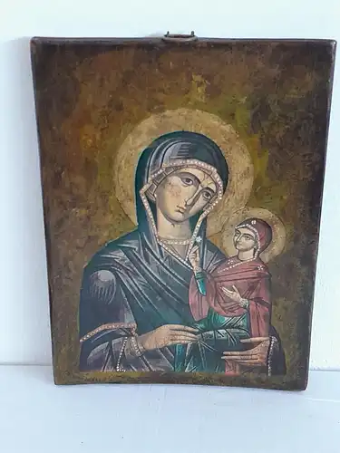 H672-Ikone-Bild-Gemälde-St. Anna-Ikone auf Holz
