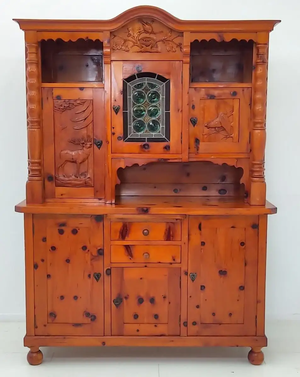 7438-Kredenz-Schrank-Wohnzimmerschrank-Zirbe-Bauernstube-Buffet-Bauernmöbel- 0