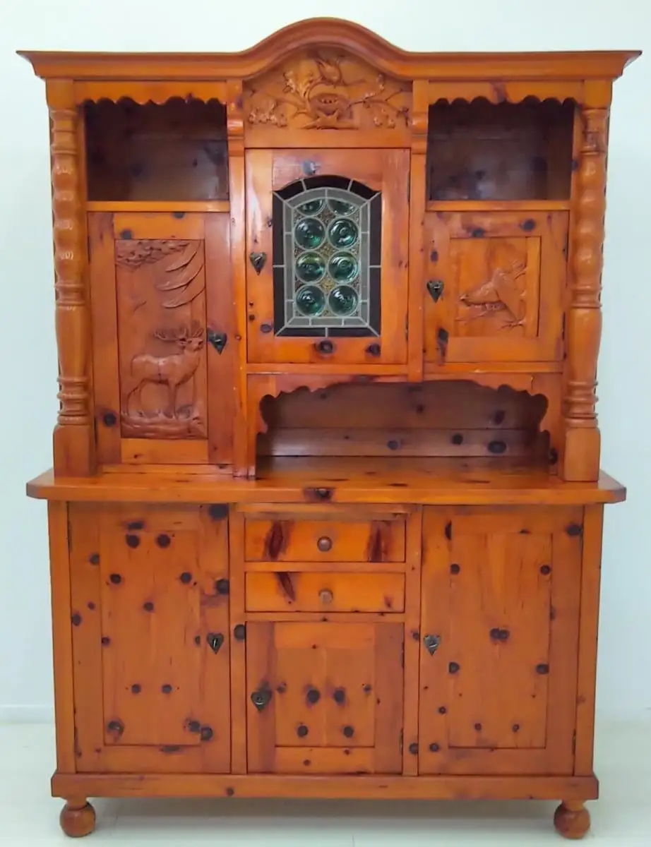 7438-Kredenz-Schrank-Wohnzimmerschrank-Zirbe-Bauernstube-Buffet-Bauernmöbel- 12