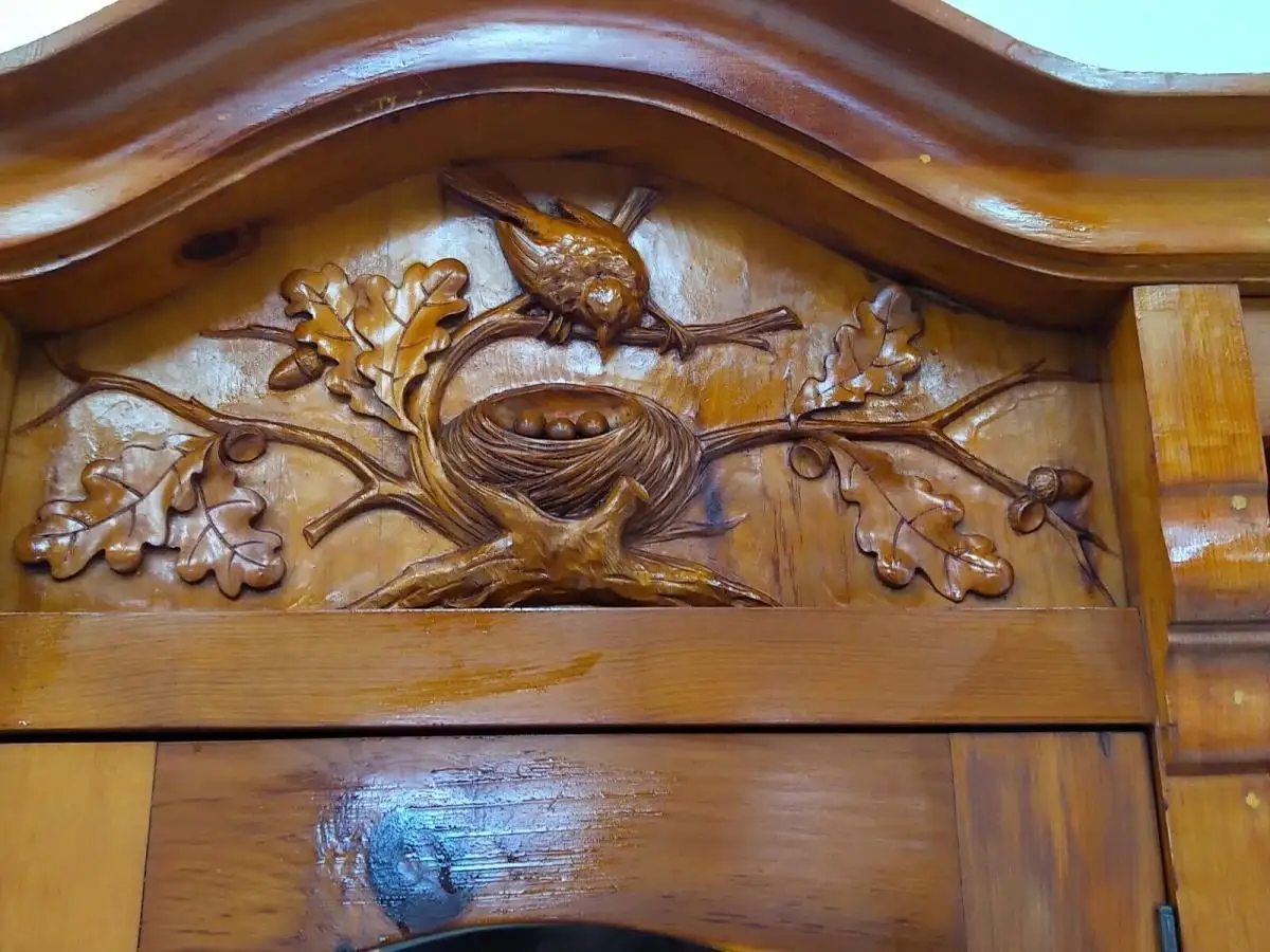 7438-Kredenz-Schrank-Wohnzimmerschrank-Zirbe-Bauernstube-Buffet-Bauernmöbel- 14